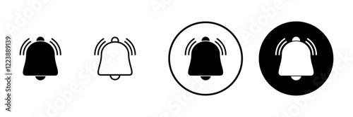 Bell icon vector. Notification sign and symbol for web site design
