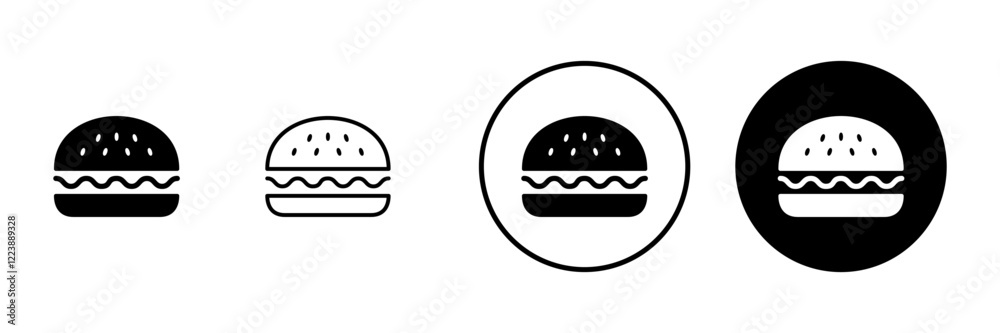 Fototapeta premium Burger icon vector. burger sign and symbol. hamburger