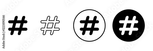 Hashtag icon vector. hashtag sign and symbol