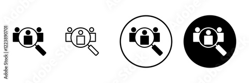 Hiring icon vector. Search job vacancy sign and symbol. Human resources concept. Recruitment