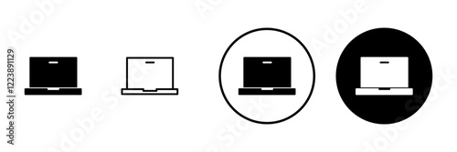 Laptop icon vector. computer sign and symbol