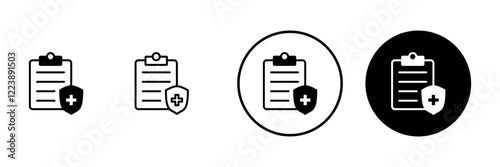 Medical insurance icon vector. health insurance sign and symbol