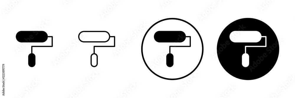 Paint icon vector. paint brush sign and symbol. paint roller icon vector Paint icon vector. paint brush sign and symbol. paint roller icon vector
