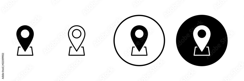 Pin icon vector. Location sign and symbol. destination icon. map pin Pin icon vector. Location sign and symbol. destination icon. map pin