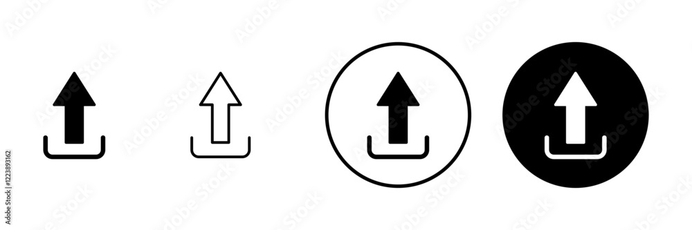 Upload icon vector. load data sign and symbol Upload icon vector. load data sign and symbol