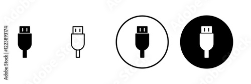 Usb icon vector. Flash disk sign and symbol. flash drive sign.