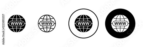 Web icon vector. go to web sign and symbol. web click icon. Global search icon