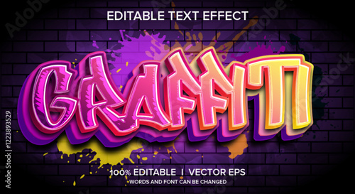  graffiti vector text effect with modern style design