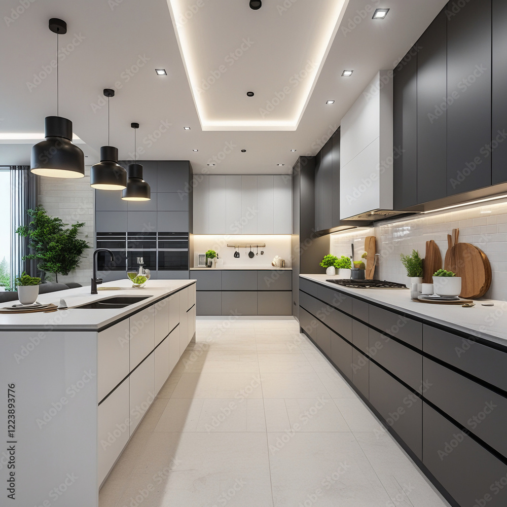 Fototapeta premium modern kitchen interior