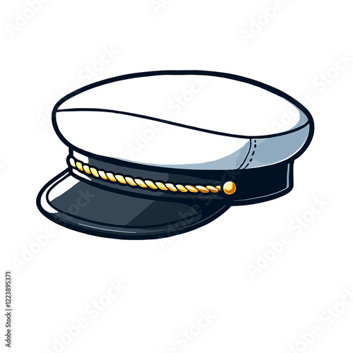 Traditional Swedish graduation cap with gold details, symbolizing 'Studenten,' celebrating Gymnasium graduation, isolated on a white background, perfect for educational or cultural designs.