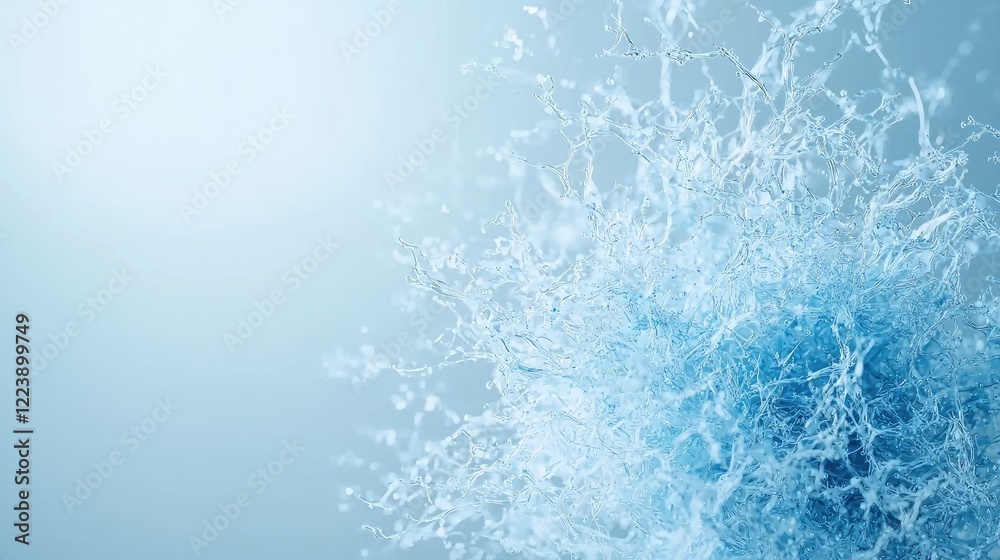 Fototapeta premium Abstract blue water splash background. Website banner
