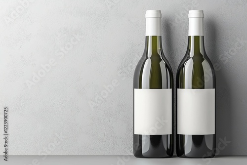 The bottles are empty and the labels are blank