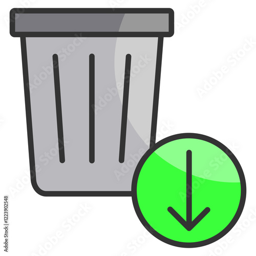 Waste Reduce  Icon Element For Design