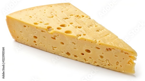 Wedge of Yellow Cheese with Holes photo