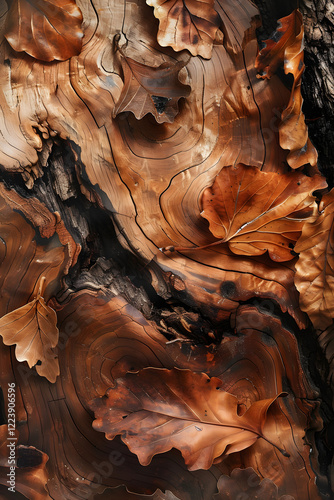 Wallpaper Mural An Unending Harmony: A Voyage to The Aesthetic Beauty in Raw Oak Wood and Its Natural Environment Torontodigital.ca