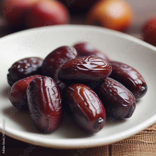 Dates on a White Plate