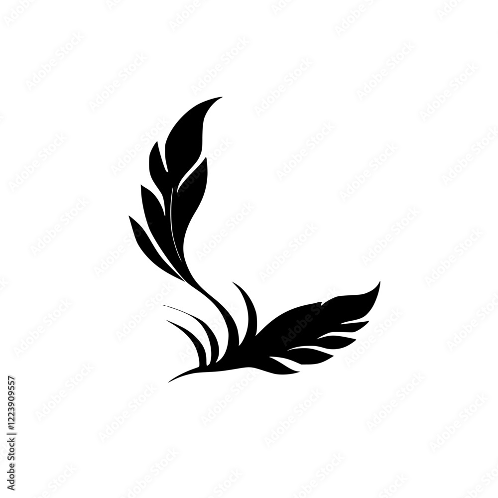Elegant Monochrome Floral Design: Black and White Flower Illustration, Botanical Vector Graphic, Minimalist Nature Art Elegant Monochrome Floral Design: Black and White Flower Illustration, Botanical Vector Graphic, Minimalist Nature Art