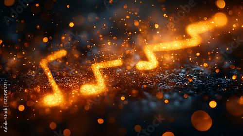 Hi I need images of music notes in a way that stands out that grabs attention in black and gold --ar 16:9 --stylize 750 --v 6.1 Job ID: 1a729843-8bfb-4fe5-8536-0fd6017c9554 photo