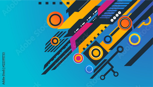 A minimalist graphic design illustration featuring a versatile abstract background.
