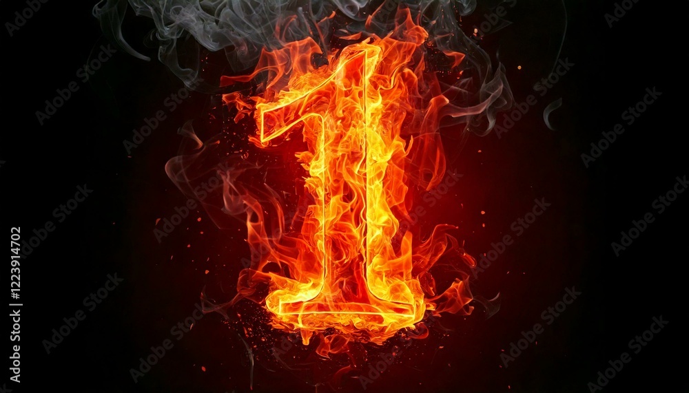 Fototapeta premium Fire number 1