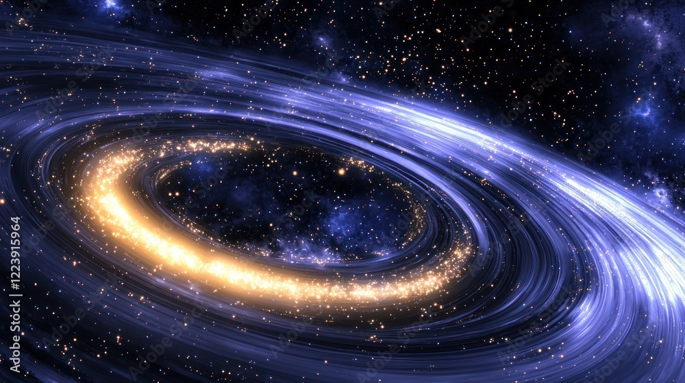 A digital illustration of a globe spinning in space with glowing lights.