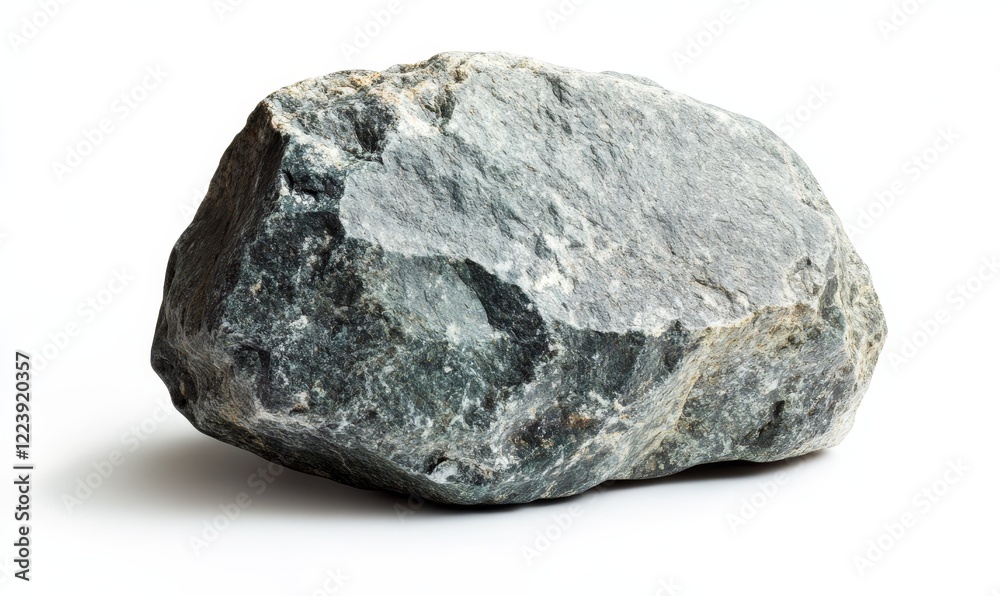 Gray rough-textured rock isolated on white background. Gray rough-textured rock isolated on white background.