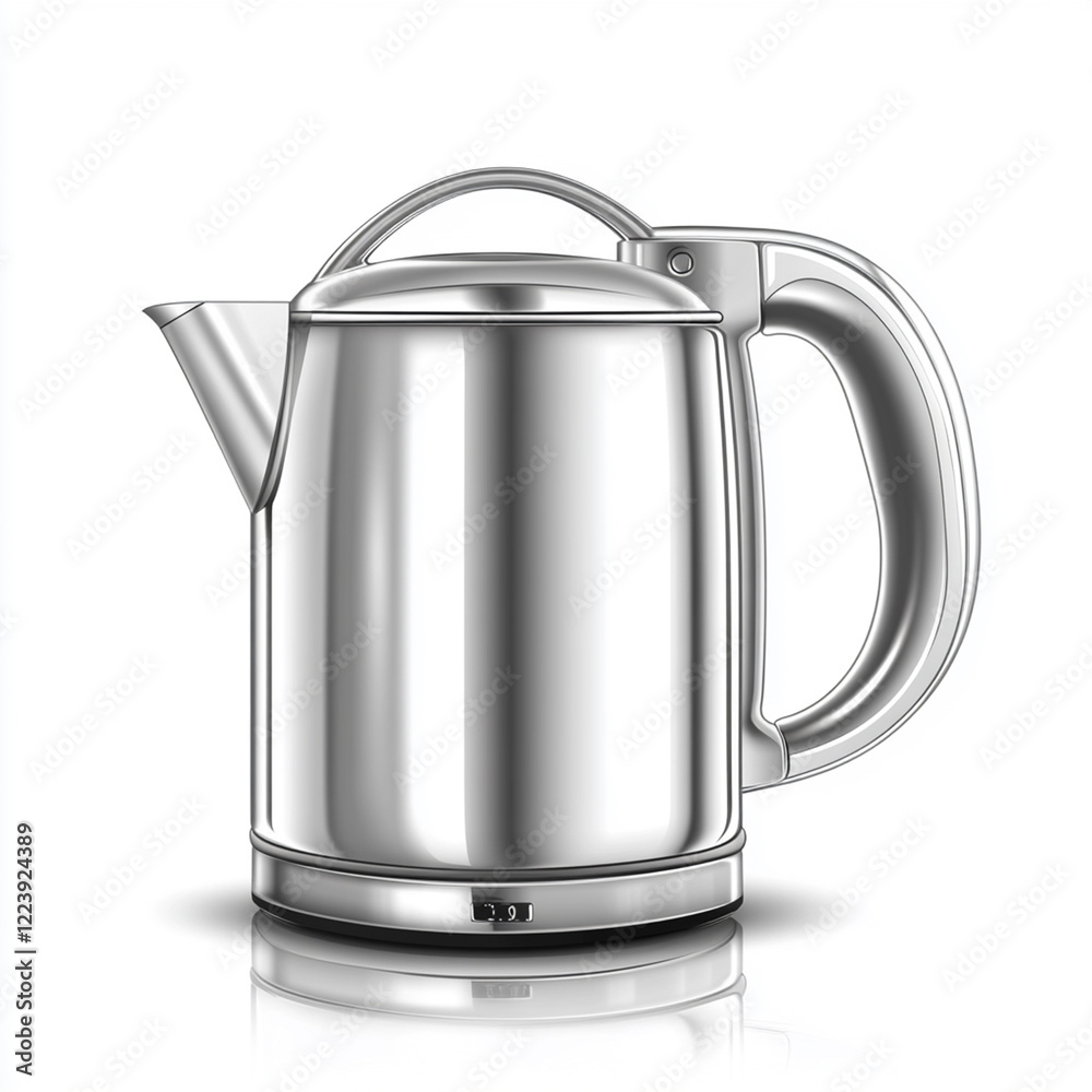 Obraz premium Sleek Stainless Steel Electric Kettle