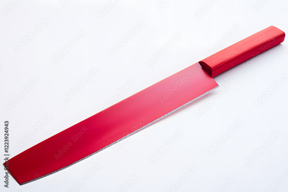 Red Knife: Sharp Blade, Wooden Handle, Kitchen Tool Red Knife: Sharp Blade, Wooden Handle, Kitchen Tool