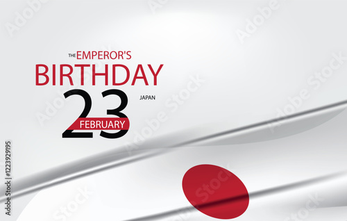 Abstract Japan Flag for Emperor’s Birthday Event