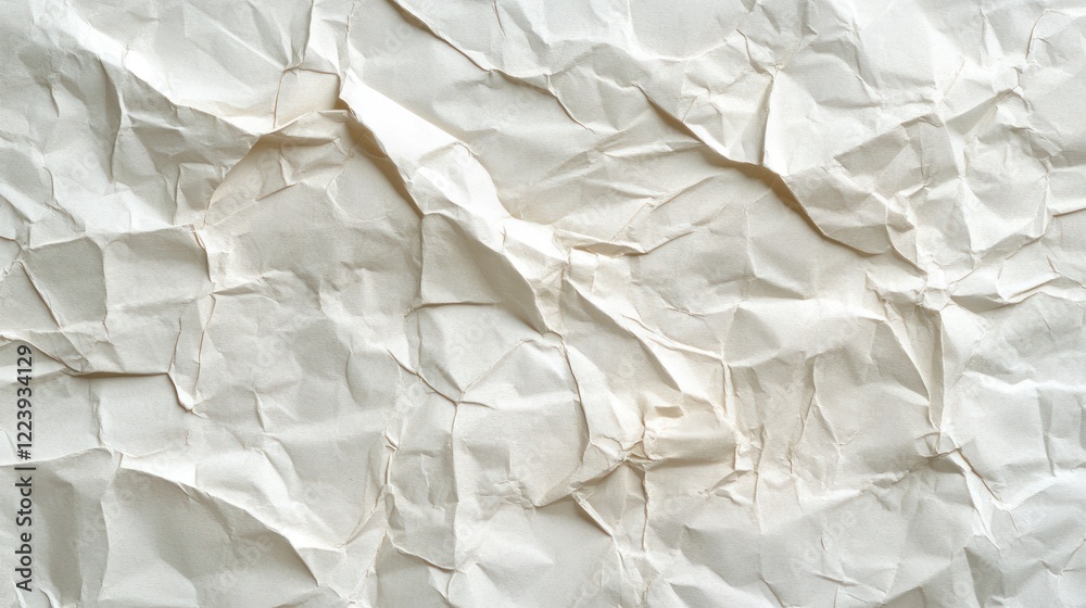 Obraz premium Crumpled white paper texture background.