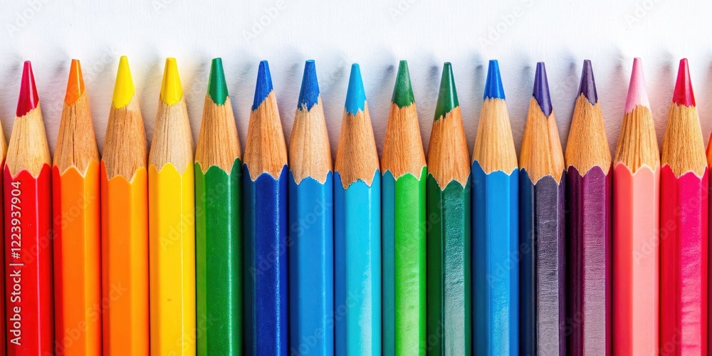 Back to School Art Supplies: Vibrant Colored Pencils, Long Exposure Symmetry Photography Back to School Art Supplies: Vibrant Colored Pencils, Long Exposure Symmetry Photography