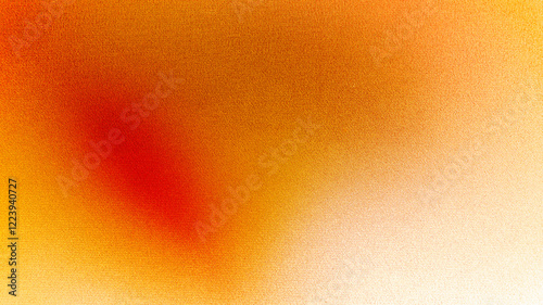 Obraz na płótnie Bright fire red orange carrot coral yellow gold beige white abstract background. Color gradient ombre. Spot line. Rough grain noise. Light glow vivid hot. Design. w salonie