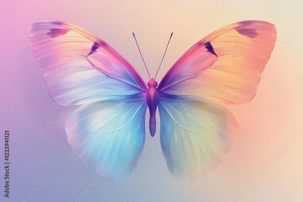 Butterfly perched on a flower with a vibrant and colorful background showcasing natures beauty and diversity in a sunny environment Butterfly perched on a flower with a vibrant and colorful background showcasing natures beauty and diversity in a sunny environment