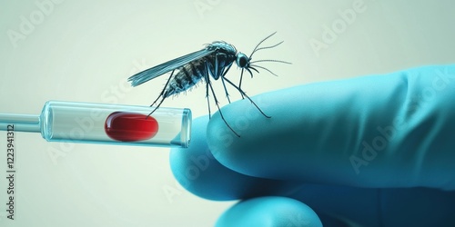 Mosquito Research: A Close-Up View of Blood Sample Collection for Disease Study