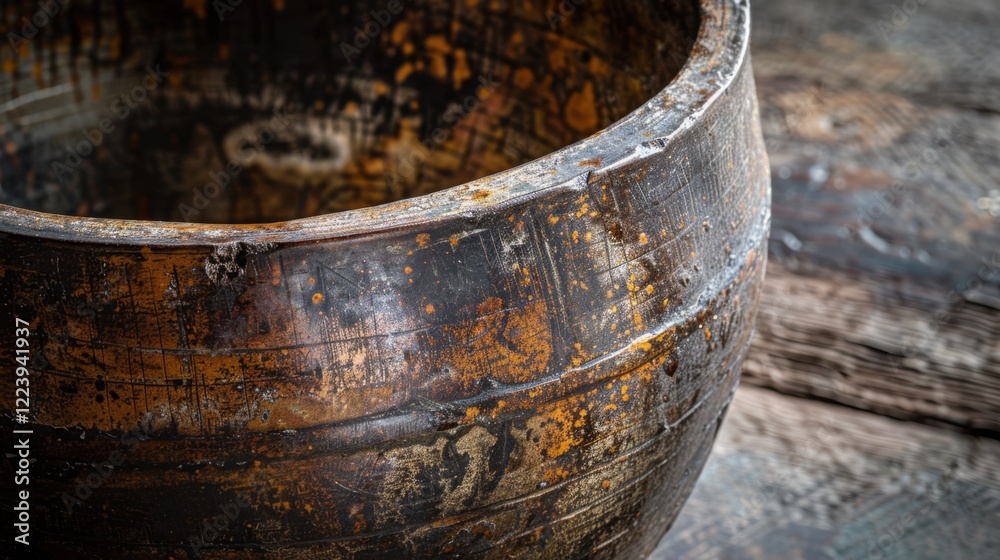 Iron Cauldron: A large, historic cooking pot made of solid cast iron, typically used over open fires for preparing hearty meals in traditional settings.
Iron Cauldron: A large, historic cooking pot made of solid cast iron, typically used over open fires for preparing hearty meals in traditional settings.