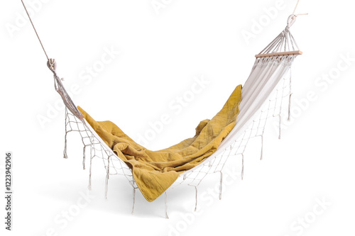Cozy hammock with plaid iso...