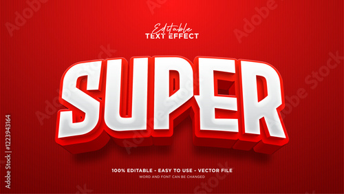 Editable super 3d text effect, heroes text effect template