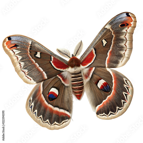 Cecropia Moth AI Generated Image photo