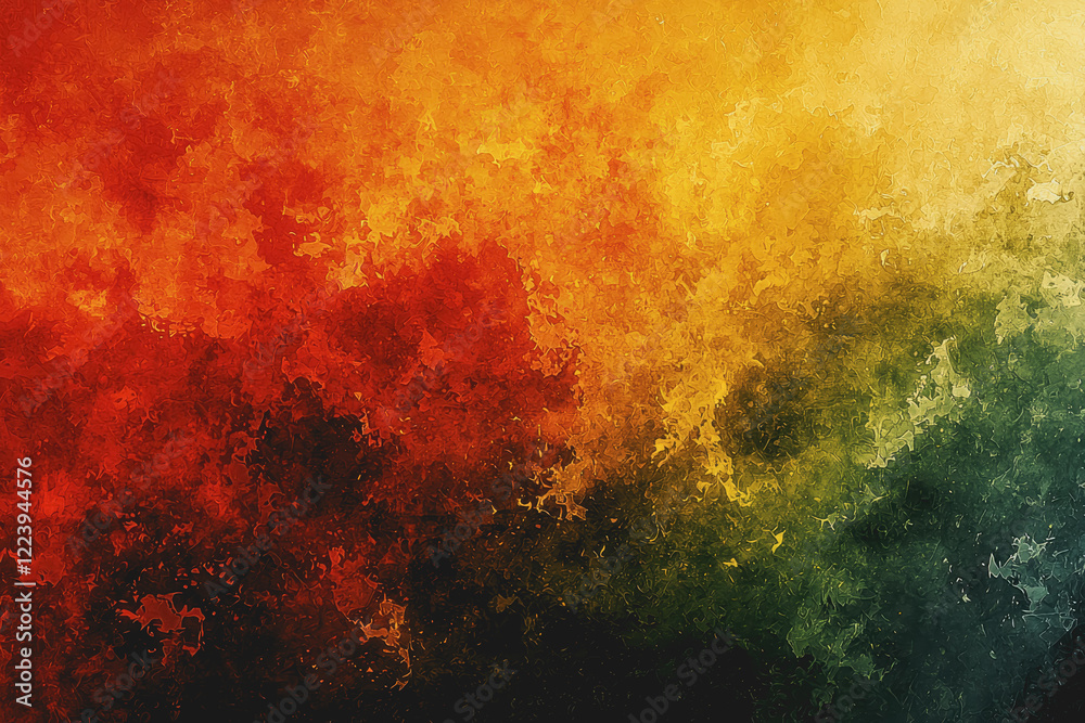 Fototapeta premium Red and yellow abstract background with black accents for creative design and art projects