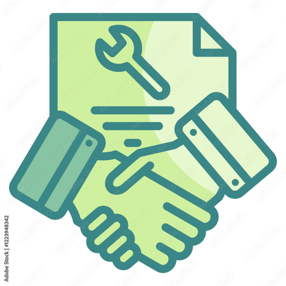 Service Agreement  Icon Element For Design