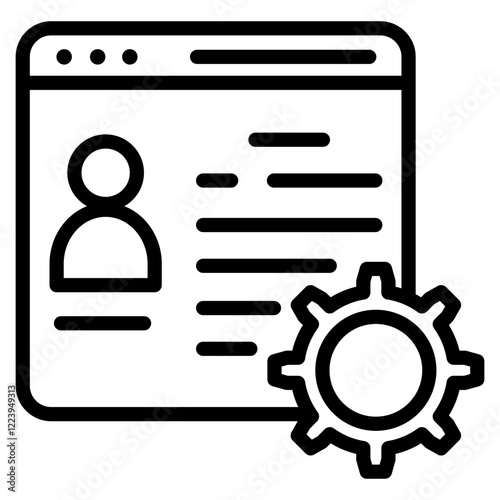 Account Management  Icon Element For Design