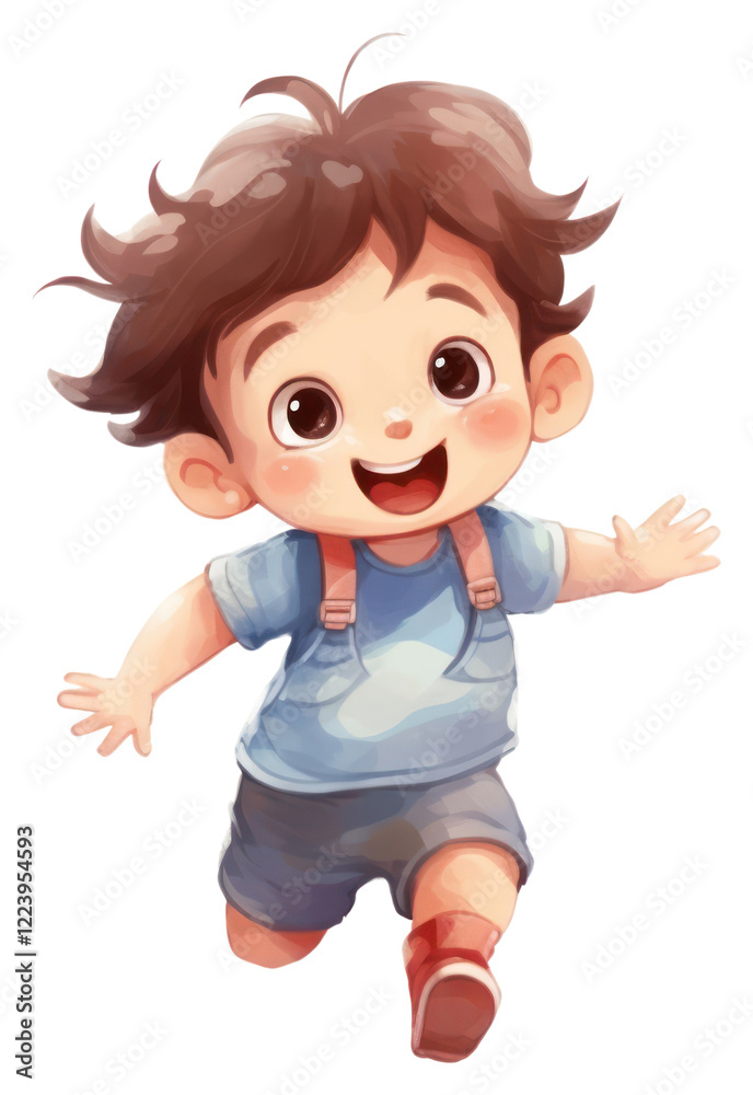 PNG Happy child running illustration PNG Happy child running illustration