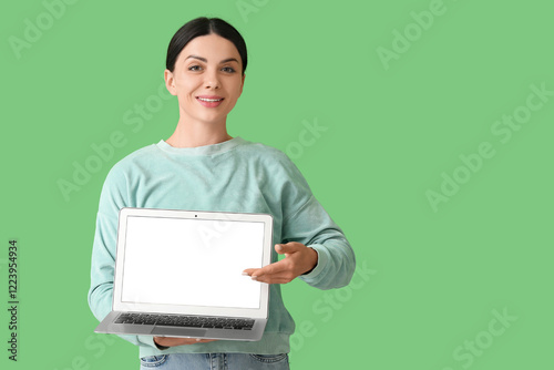 Female programmer with lapt...