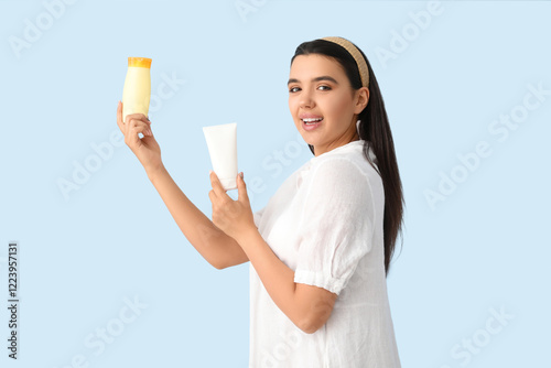 Beautiful young woman with ...