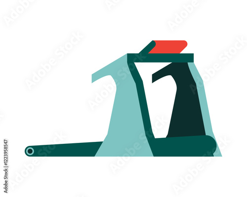 Gym treadmill fitness equipment illustration