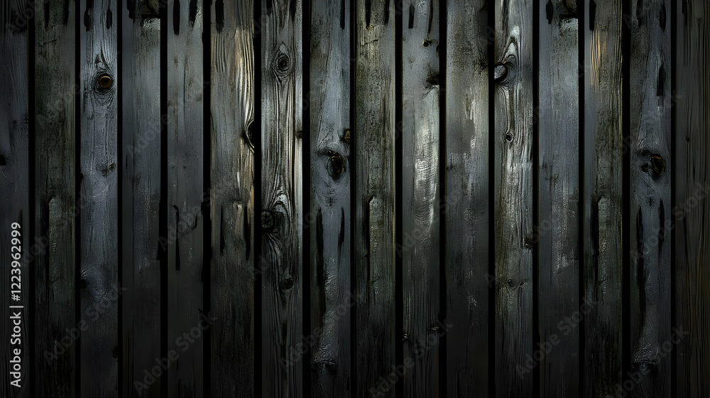 Fototapeta premium Dark wood plank wall texture background