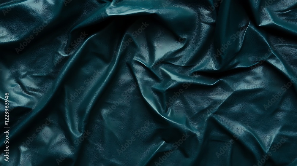 Dark Teal Leather Draped Luxuriously Soft Dark Teal Leather Draped Luxuriously Soft