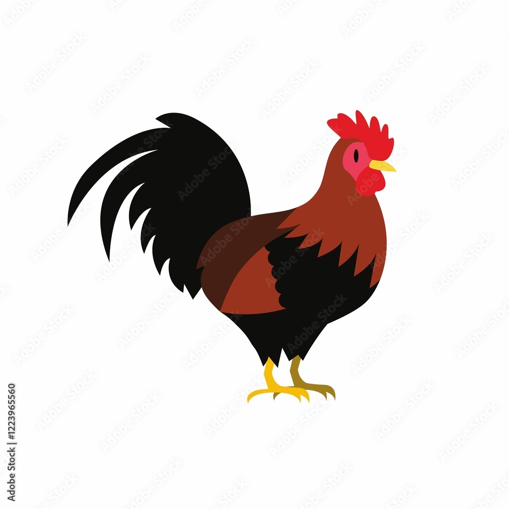 Fototapeta premium rooster isolated on white background
