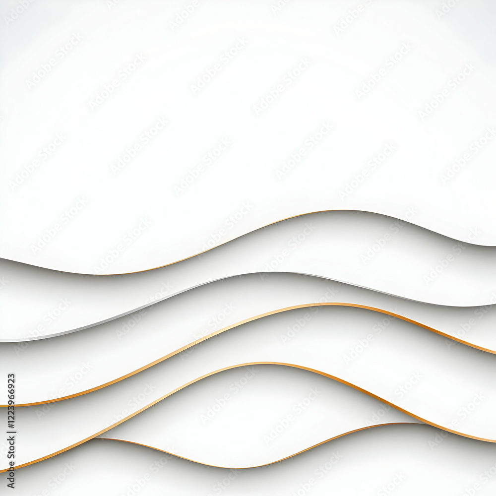 Fototapeta premium Elegant white gold wave background design