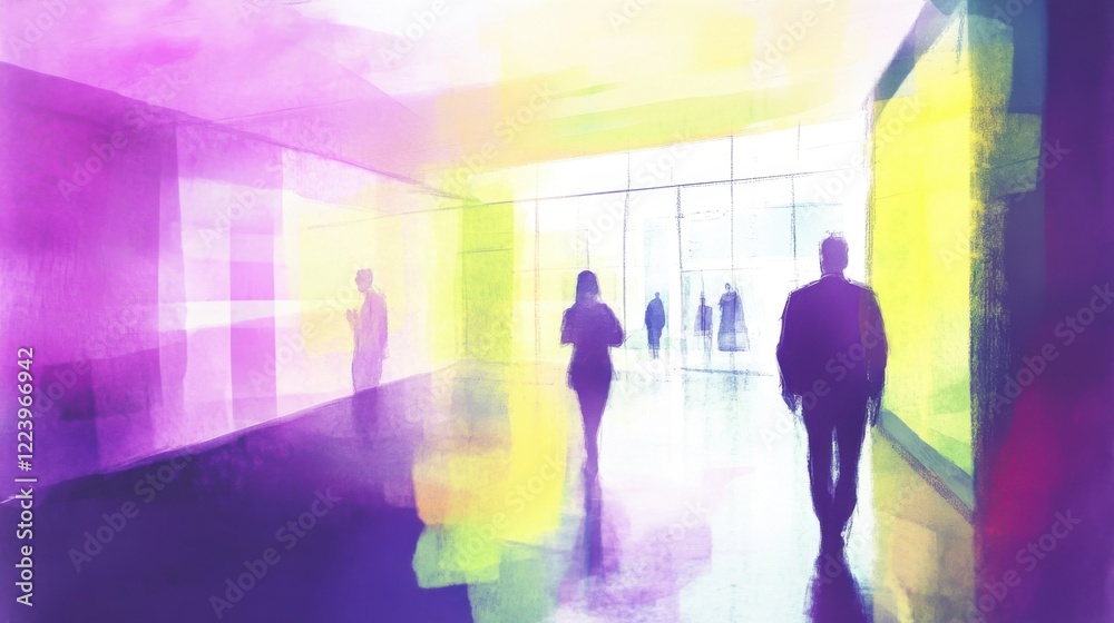 Celebratory Office Scene Featuring Employer Recognizing Employee of the Month with Midday Sunlight Streaming Through the Window in Vibrant Pastel Tones Celebratory Office Scene Featuring Employer Recognizing Employee of the Month with Midday Sunlight Streaming Through the Window in Vibrant Pastel Tones